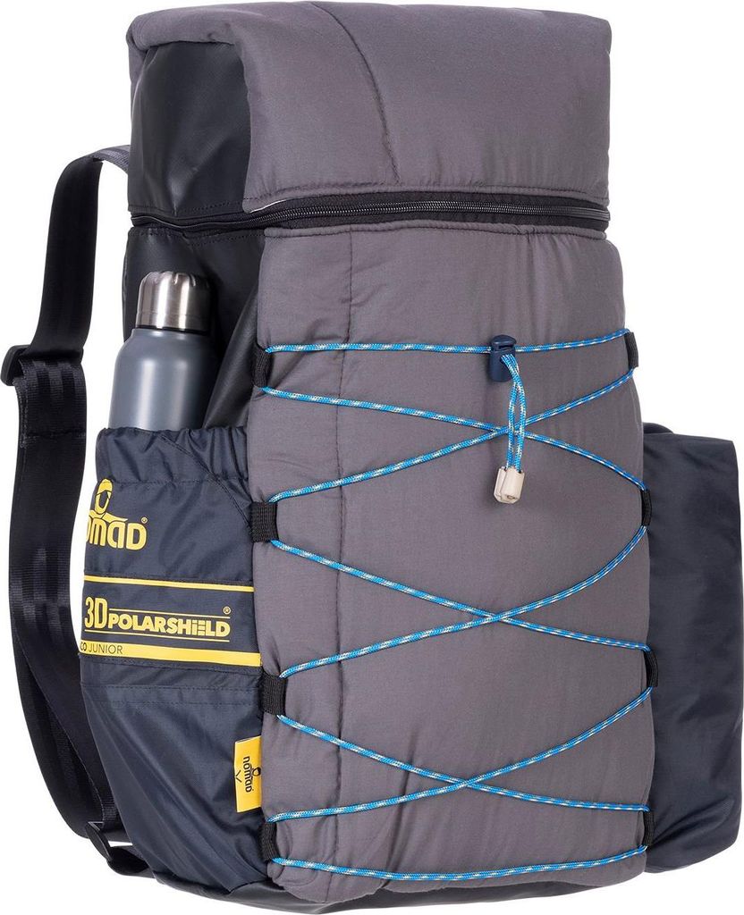 NOMAD x Fraenck Rucksack | Grau | 30 Liter Upcycling-Rucksack | Aus Schlafsack & Bannerstoff | Einzigartig & Nachhaltig | Limitierte Auflage