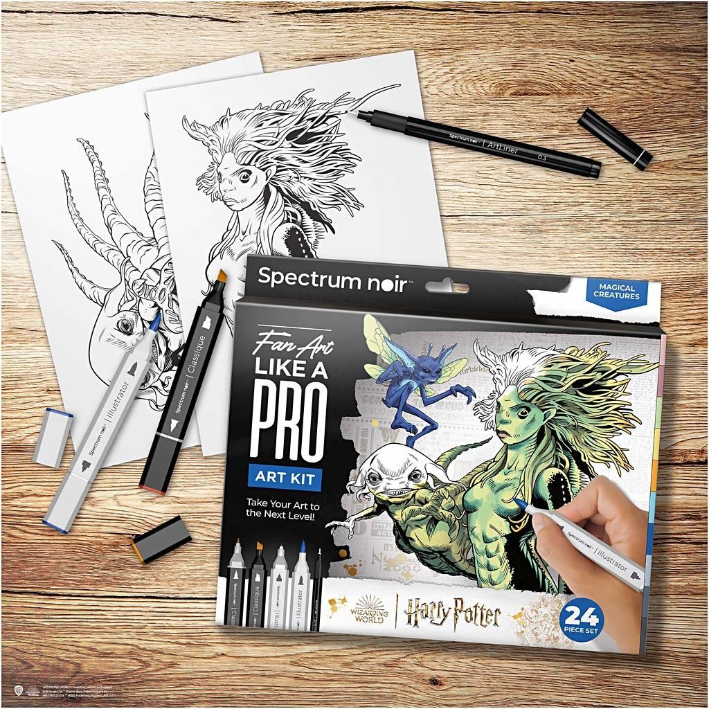 Creativ Company Hobby-Set Illustration, Harry Potter: Magische Kreaturen, verschiedene Farben, 1 Box