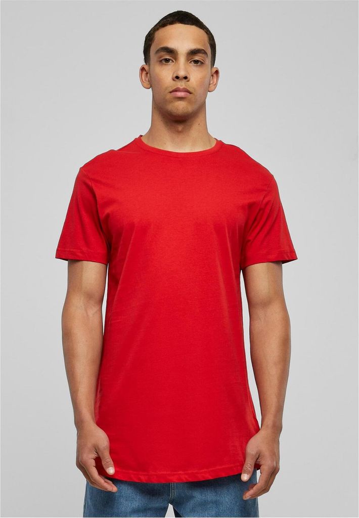 Urban Classics TB638 | Shaped Long Tee Herren T-Shirt - Farbe: Fire Red - Größe: S