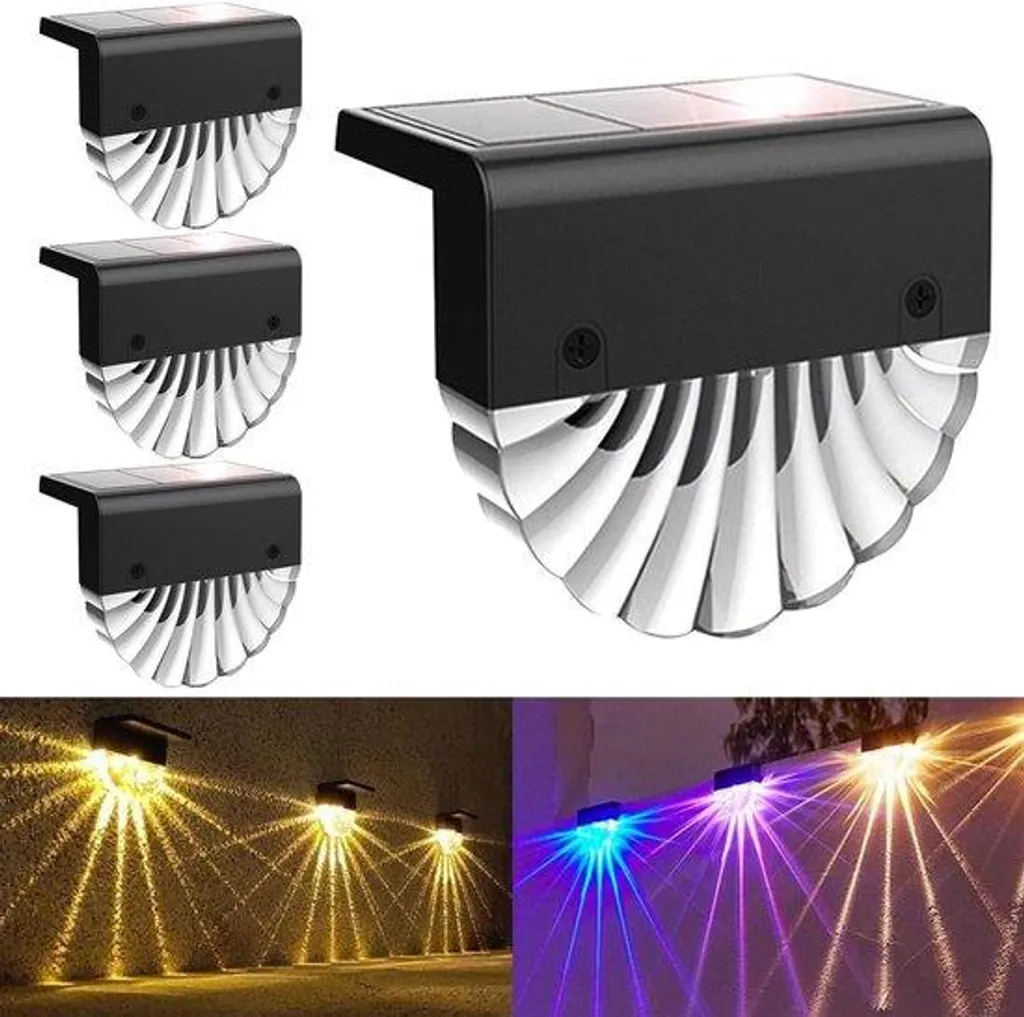 Lampe solaire murale étanche blanc chaud - Éclairage LED pour extérieur