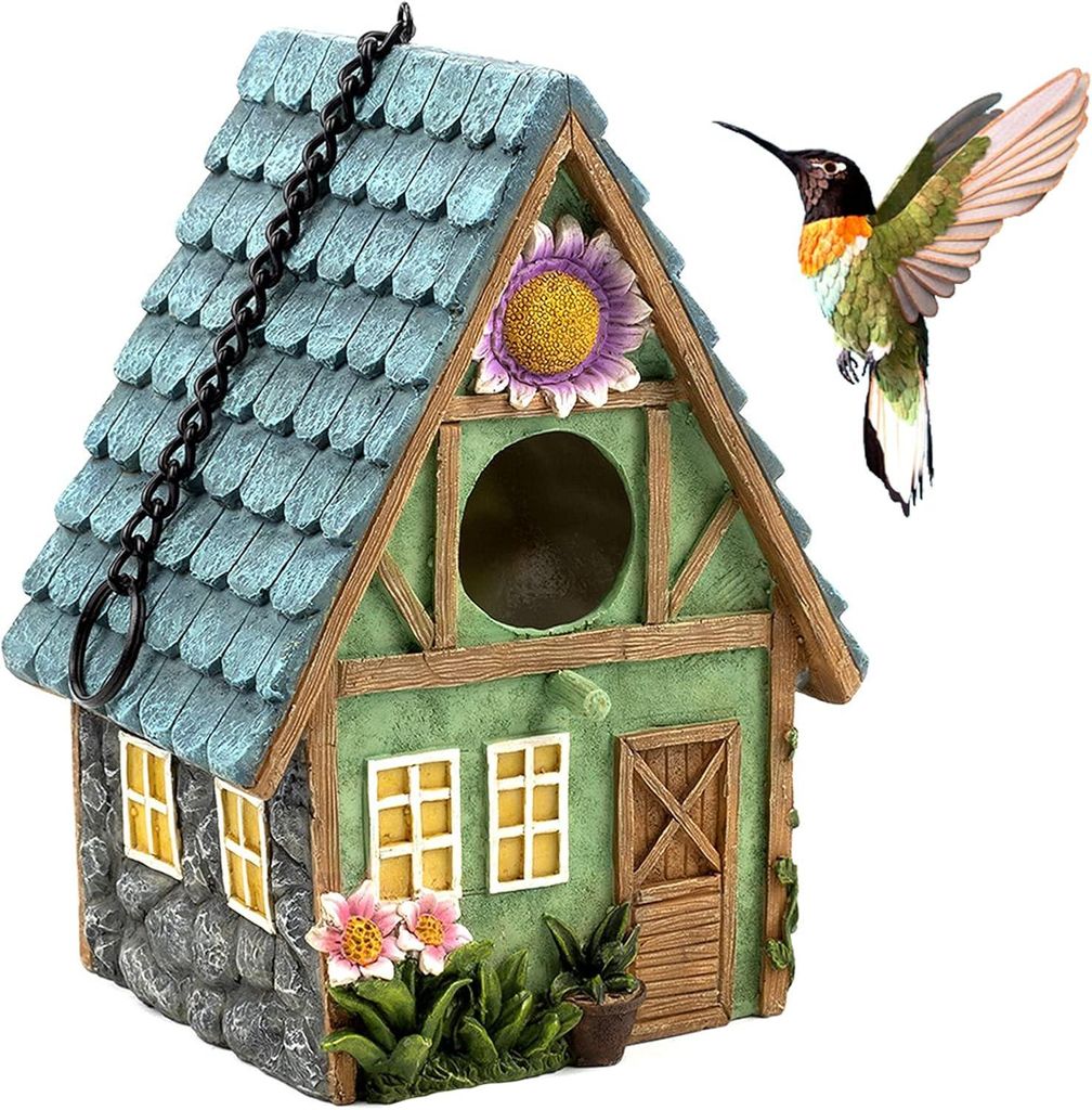 Originelles Vogelhaus für den Außenbereich, Nistkasten für Wildvögel, gemütlicher Ruheplatz für Vögel, bietet Schutz vor Kälte, handgeferti...