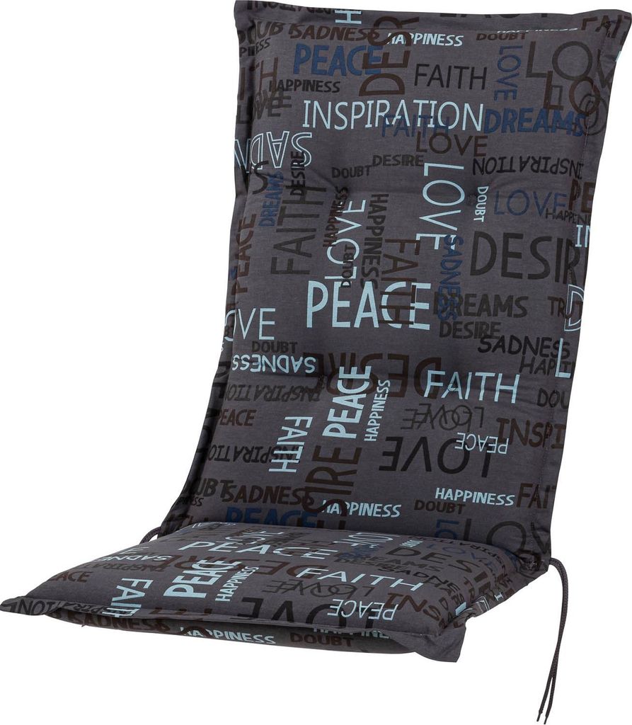 Auflage Hochlehner Florence 0575 anthrazit Schrift 120x50x8 Produktbild 