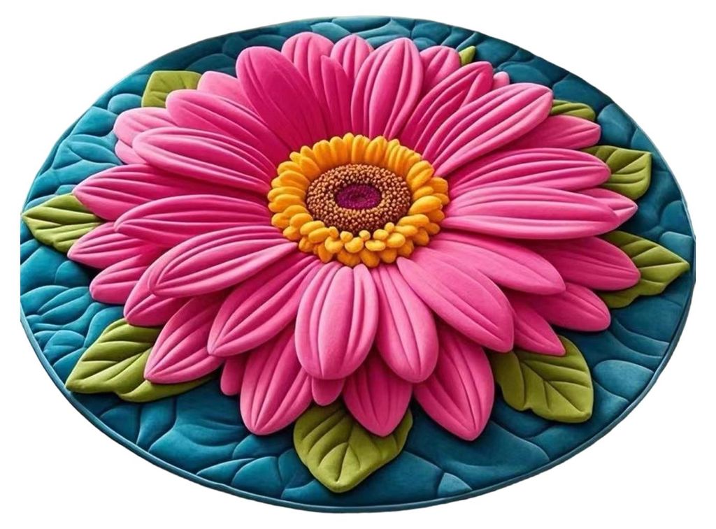 3D-Sonnenblumen-Teppich, saugfähig, schnelltrocknend, flauschig, Kieselgur, rutschfest, für Wohnzimmer, Schlafzimmer, Badezimmer, Küche, Dekorat...