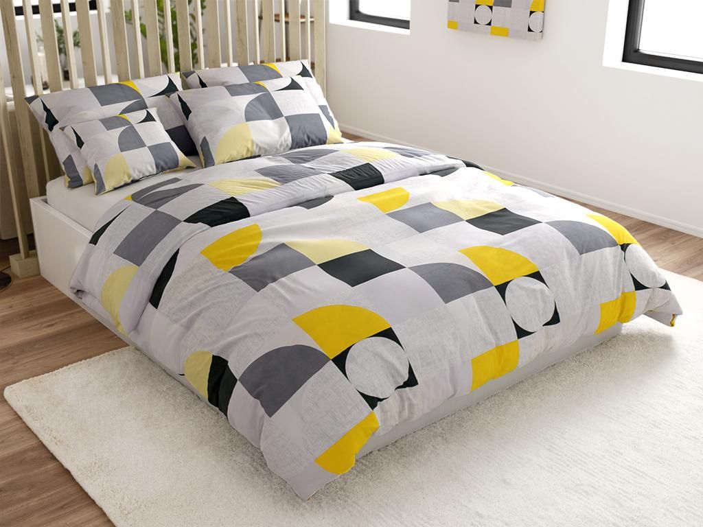 Renforcé Baumwolle Bettwäsche GEOMETRIES farbig Produktbild 