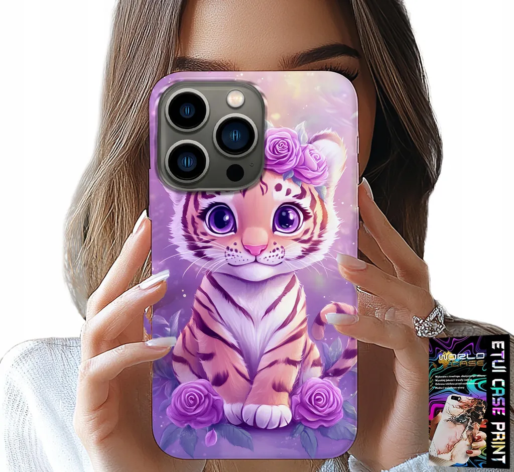 Kit Protezione iPhone 16 Pro: Cover Antiurto Tigre Rosa + Pellicola Vetro