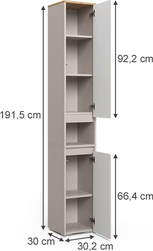 Armadio per il bagno Vicco Majest Cachemire 30.2 x 191.5 cm Immagine del prodotto 