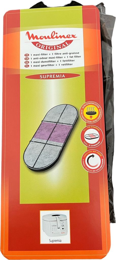 Krups Moulinex, Geruchsfilter für Friteuse Supremia AS2, AS4, AS5 / ABV801