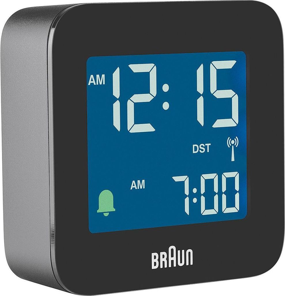 BRAUN Rádiom riadený budík digitálny 5,7x5,7x2cm čierny Obrázok produktu 
