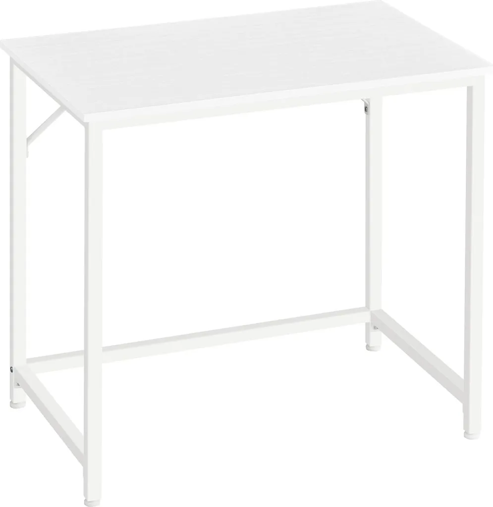 Scrivania Computer VASAGLE Economica e Robusta | Bianco Acero 80cm