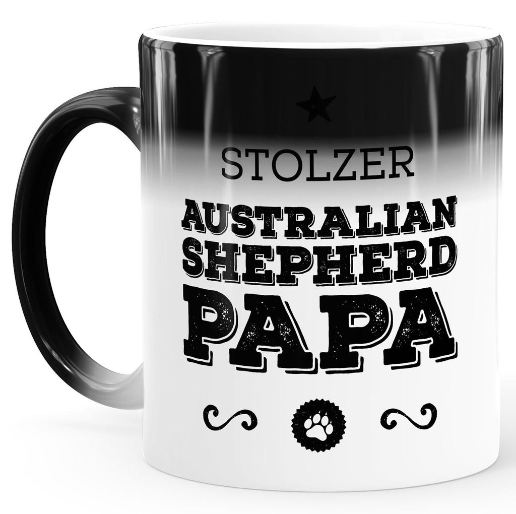 Zaubertasse Farbwechsel Tasse Stolzer Australian Shepherd Produktbild 