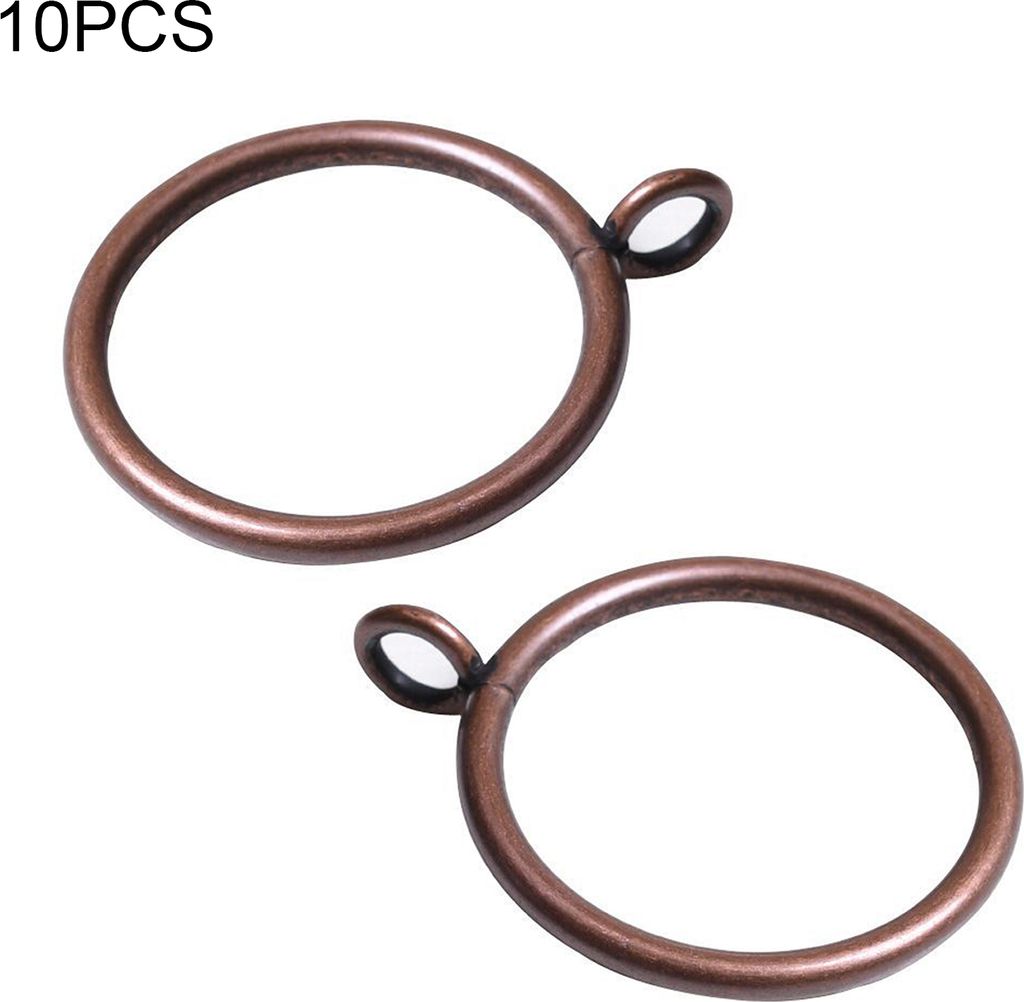 10pcs Home Praxis Mini Fenster Duschvorhang Haken Ringe Clips mit Ösen-Rote Bronze ,Größen:S