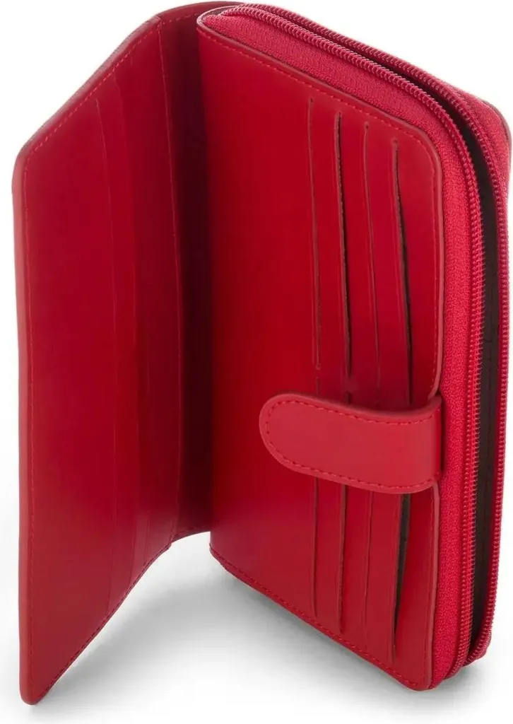 Rangez tout avec le Compagnon Lancaster Smooth Rouge en Cuir Lisse