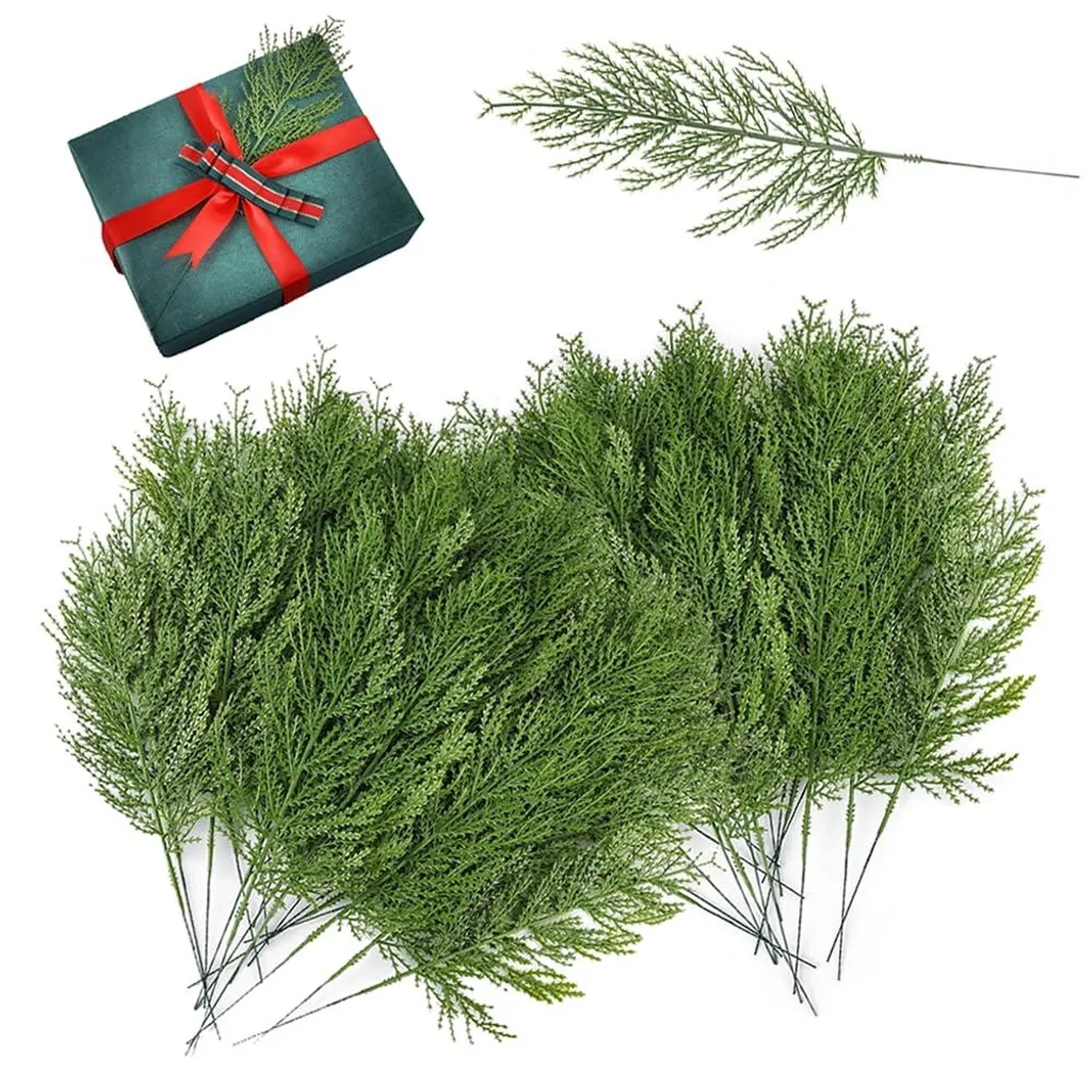 Branches de pin artificielles : feuillage décoratif pour le jardin