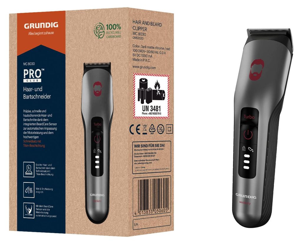 Grundig regolabarba Cura della barba ProClub MC 8030 Lame Immagine del prodotto 