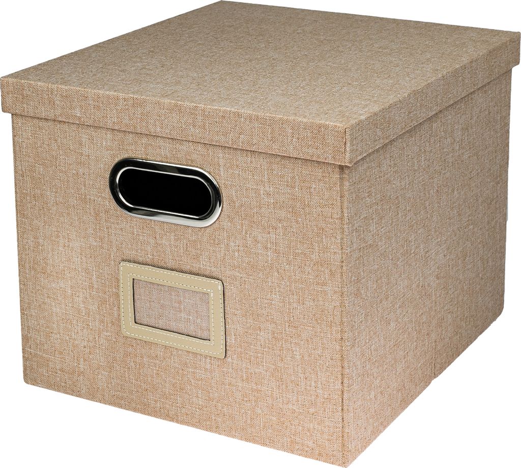 HMF 250473-27 Aufbewahrungsbox für Hängeregister passend zu Kallax, DIN A4, Beige