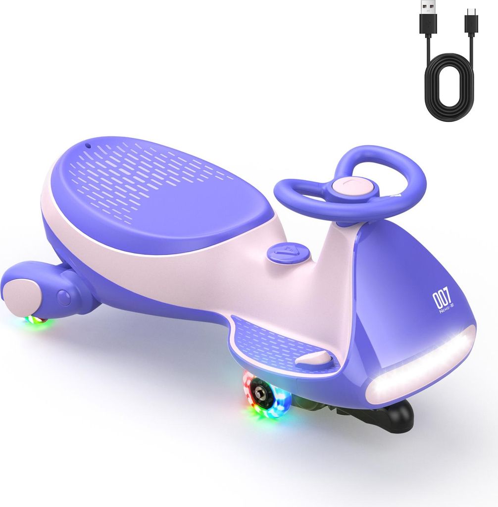 FanttikRide 12V N7 Pro Kinder Elektroauto, Elektrisches Rutschauto mit Pedal, Typ C aufladbar Batterie Kinder Auto, 2 Geschwindigkeit Kippschutz Le...