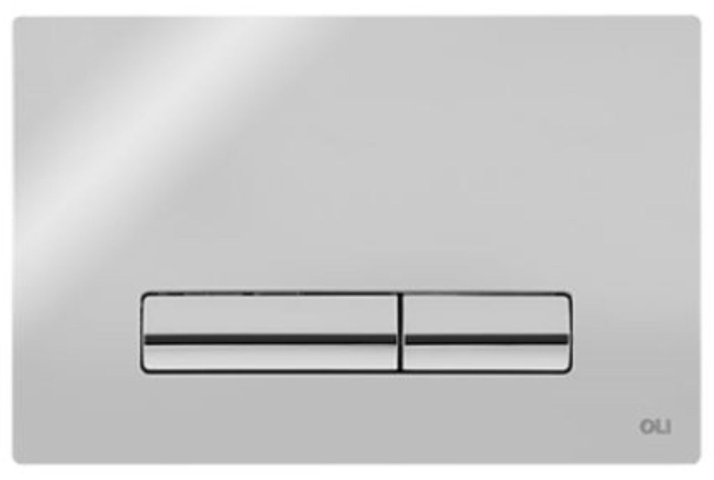 Wc-spülknopf - Chrom Glänzend - 230 × 150 × 6,5 Mm - Mechanisches Spülen - Unterputz Spülkasten