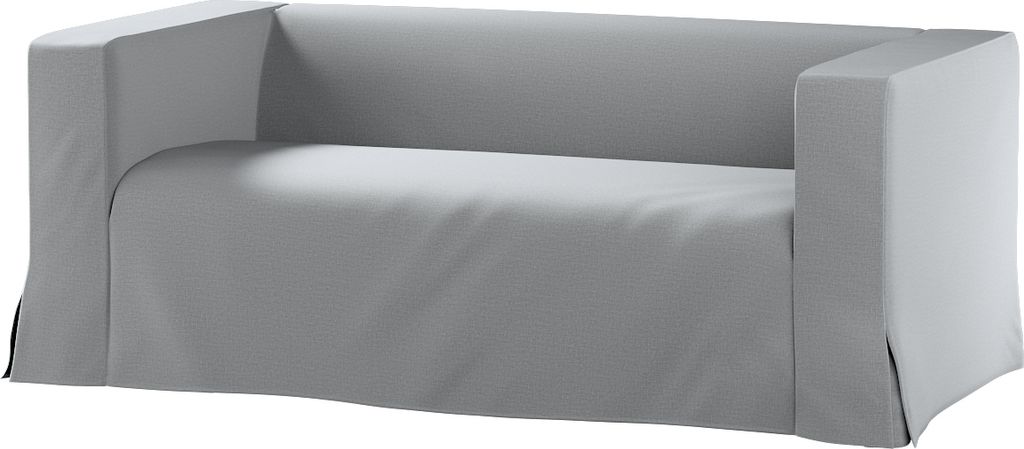 Dekoria Bezug für Klippan 2-Sitzer Sofa, lang mit Kellerfalte, dunklegrau, Klippan 2-er
