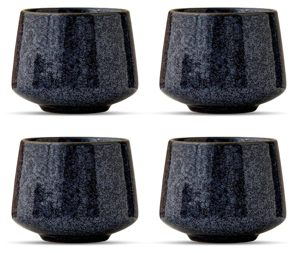 4-teiliges Espressobecher-Set, 200 ml Keramik-Espressotassen, ohne Henkel, modernes Design, Geschenkidee