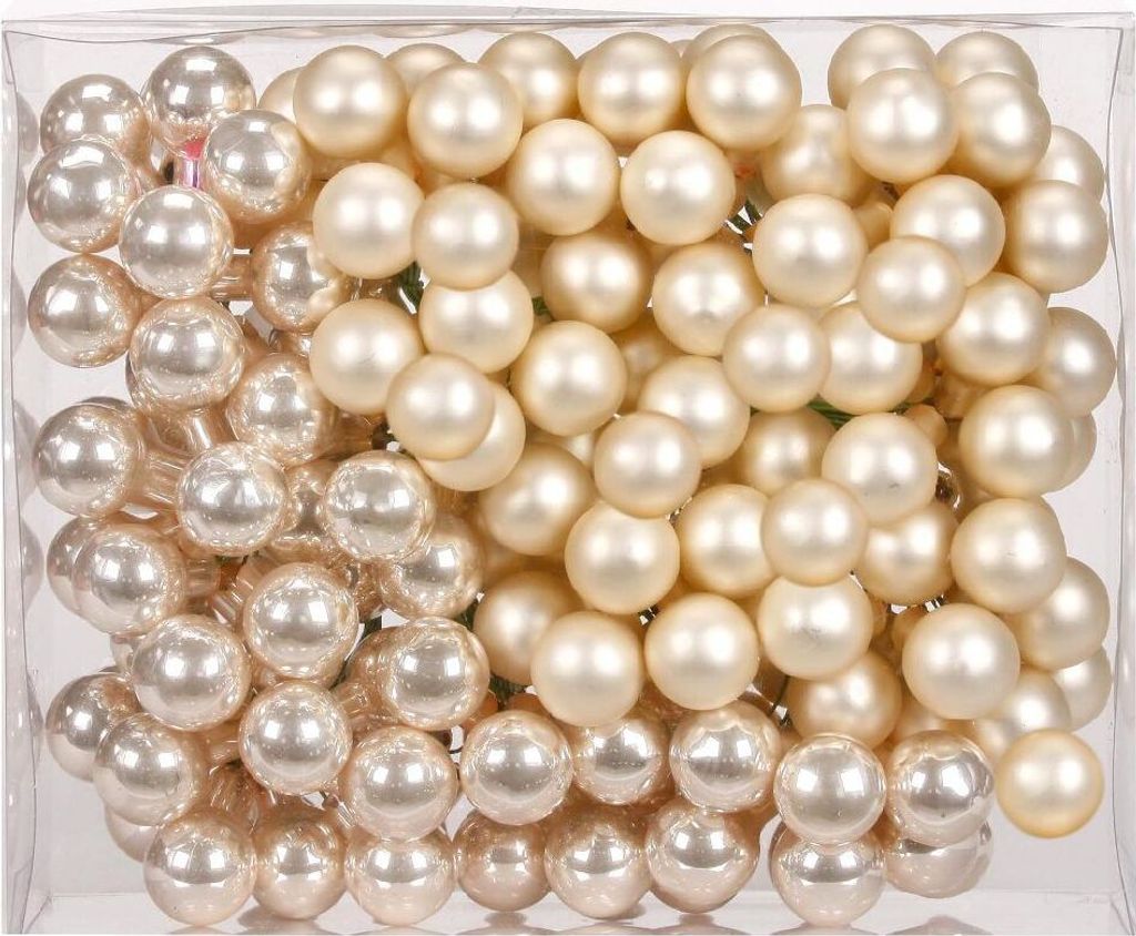 144 Spiegelbeeren I Ø 20 mm I champagner Mix I Glaskugeln - 0,14 € pro Stück