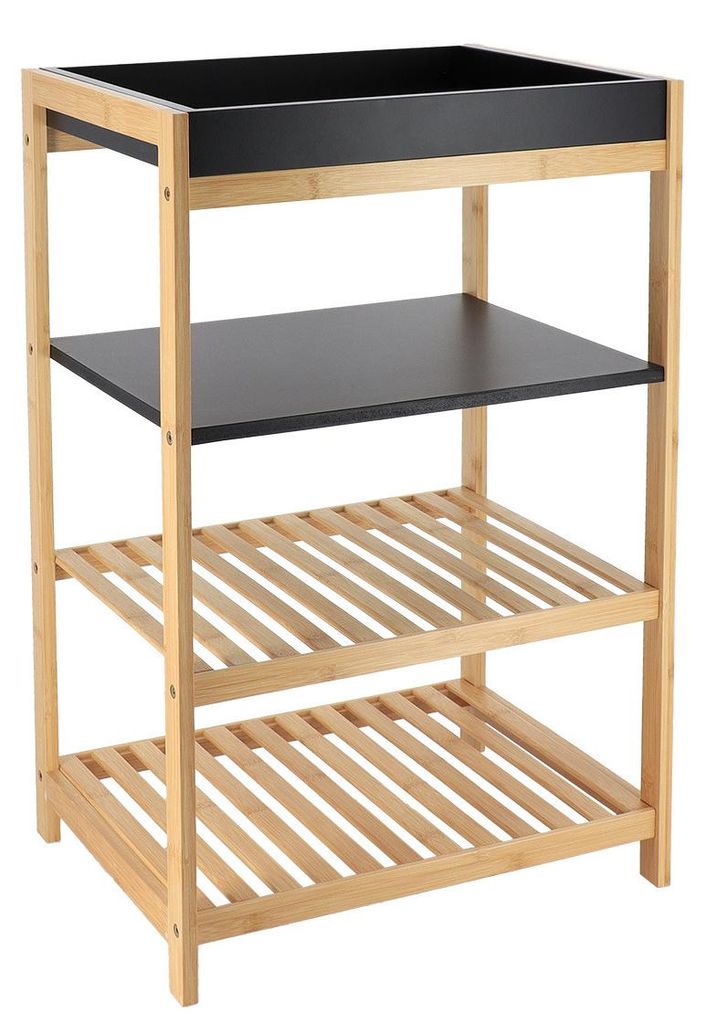 Tendance opbergkast - Hout / Zwart - 4 planken - 70 x 43 x Productafbeelding 