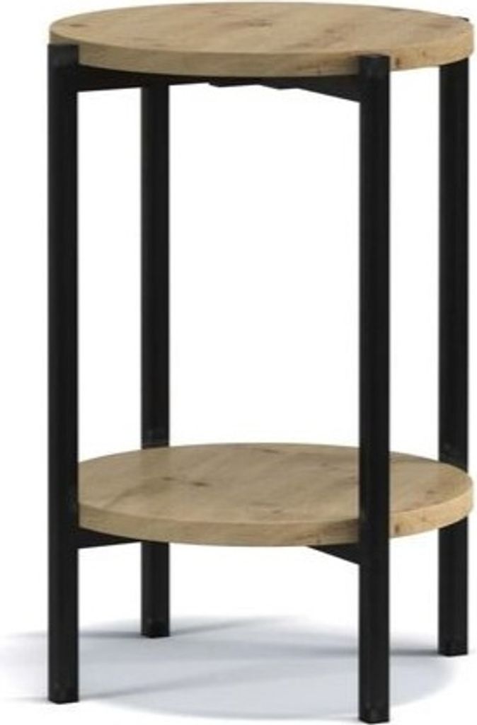 Runder Beistelltisch VILEM – Artisan-Eiche