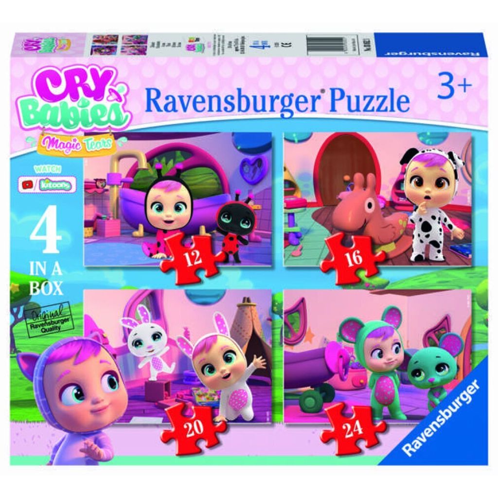 RAVENSBURGER Puzzle Cry Babies: Magische Tränen 4in1 (12,16,20,24 Teile)