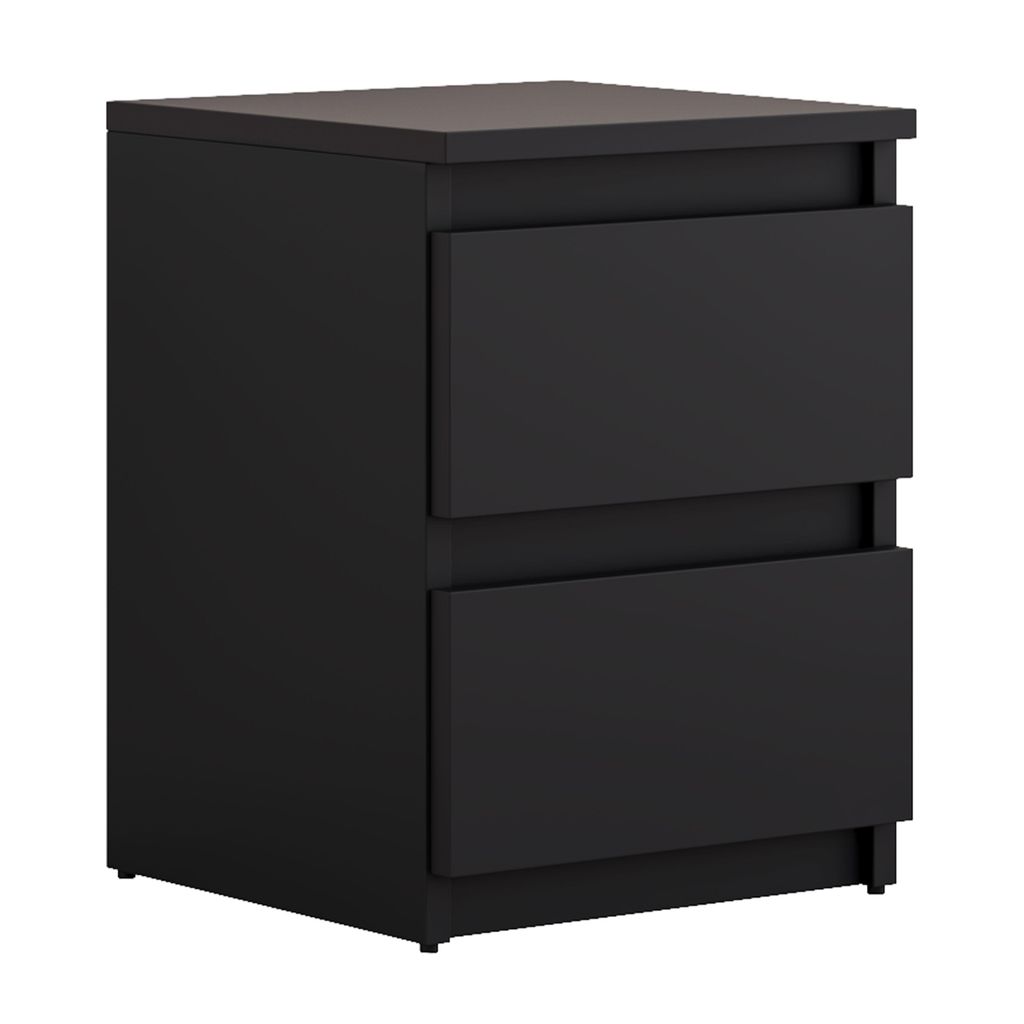 Nachttisch HANA M2, Schwarz matt