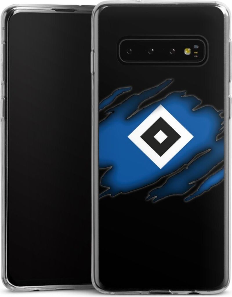 DeinDesign Slim Hülle für Samsung Galaxy S10 Silikon Case Ultra Dünn Handyhülle HSV Hamburger SV Offizielles Lizenzprodukt