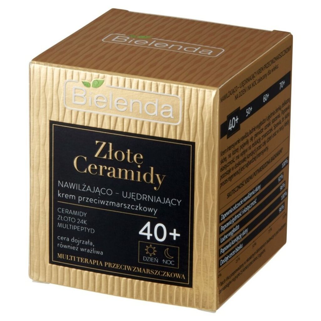 Bielenda Golden Ceramides feuchtigkeitsspendende und straffende Anti-Falten Tages- und Nachtcreme 40+ 50ml