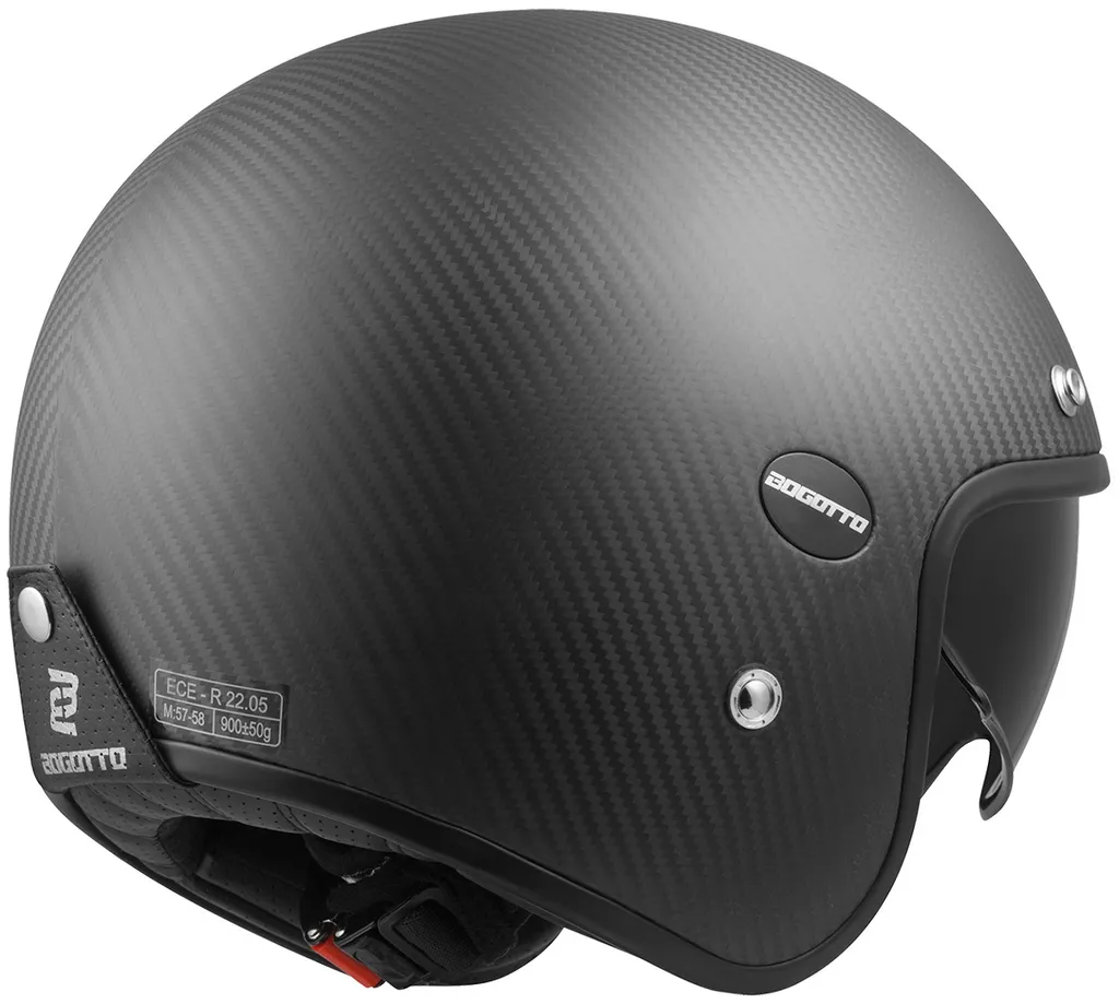 Casque Jet Bogotto H589 Solid – Visière Transparente, Doublure Lavable, Homologué CEE 22.06, Poids Léger (environ 1050 G)