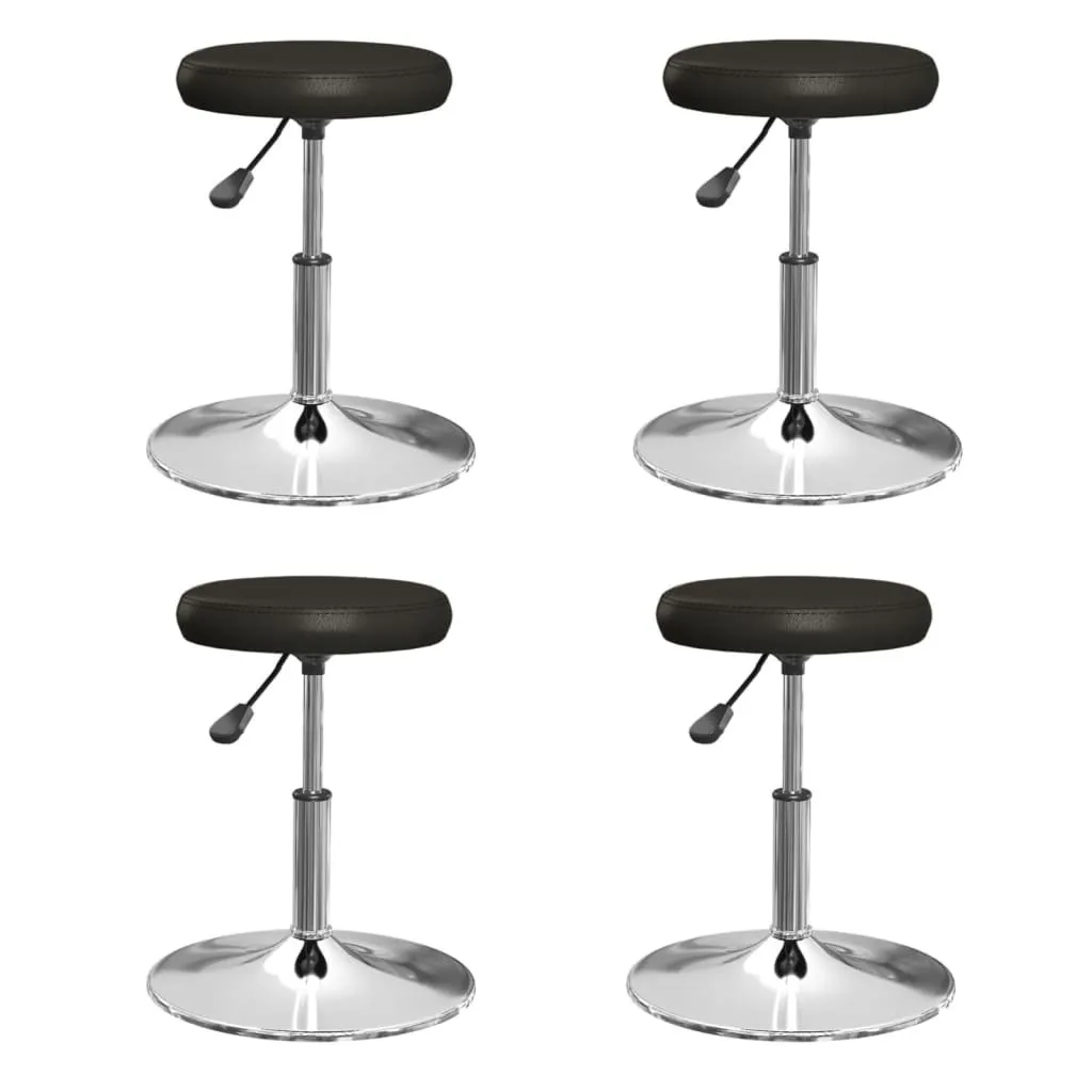 4 Sedie Design Moderno The Living Store Nere in Similpelle - Acquista