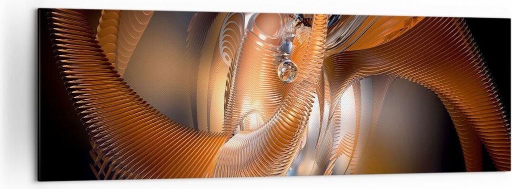 Bild auf Leinwand - Leinwandbild - Grafik konzept abstraktion - 160x50cm - Wand Bild - Wanddeko - Leinwanddruck - Bilder - Kunstdruck - Wanddekorat...