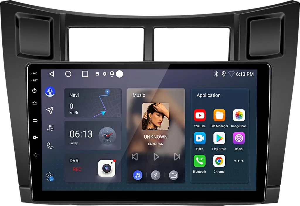 Autoradio da 9 pollici 32 GB per Toyota Yaris P9 2005-2012 Car Multimedia Radio Android Navigazione GPS WIFI con Bluetooth DAB+ ready RDS SWC Touchscreen