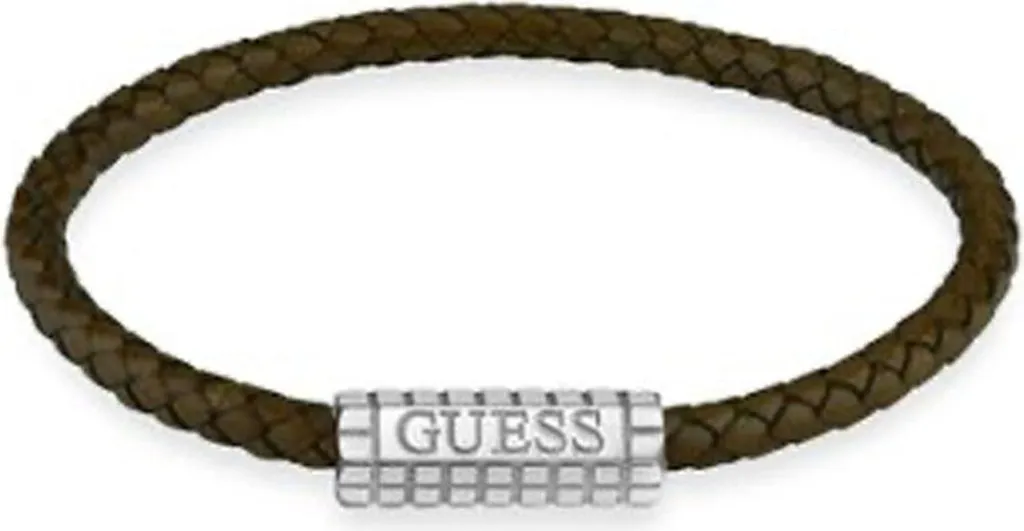 Bracelet Homme Guess JUMB02141JWSTBWS en Acier Noir et Argenté Chic