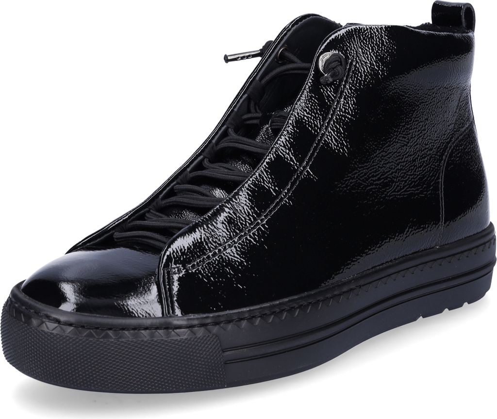 Paul Green Damen High-Top Sneaker schwarz Lack 6,5 Produktbild 