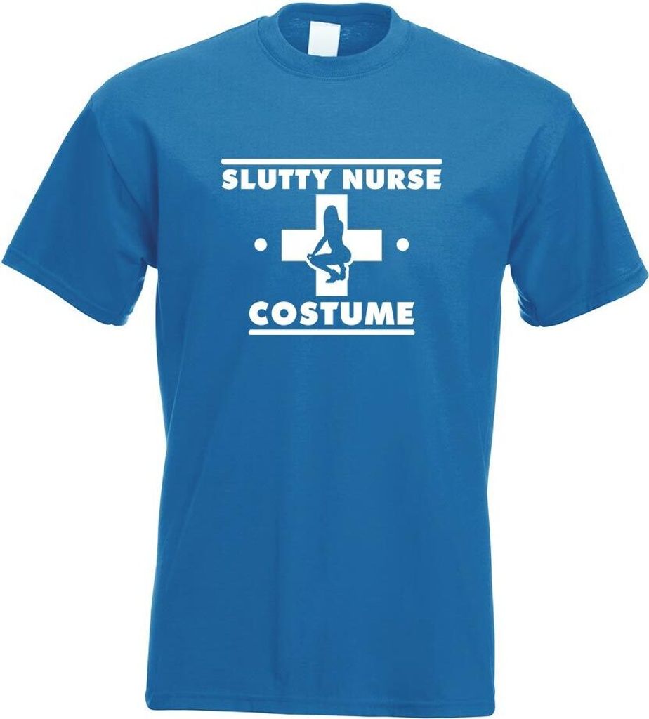 Kiwistar - T-Shirt - royal - Slutty Nurse Costume Outfit Motiv Bedruckt Funshirt Design Print - mit Motiv Bedruckt - Funshirt Design - Sport - Frei...