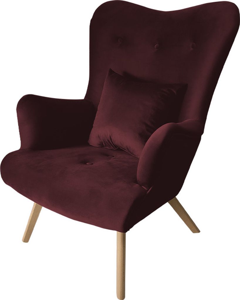 MIRJAN24 Sessel Zawil, Vintage Relaxsessel, Polstersessel, Wohnzimmersessel vom Hersteller (Farbe: Magic Velvet 2202)