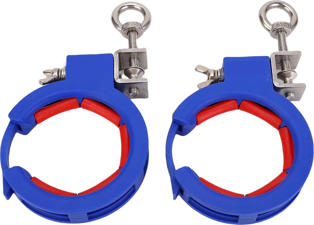 2 Stück Kabelwannen-Rollenführung, verdicktes Nylon, Edelstahl, blau, verstellbare Drahteinfädelung, ziehende Verlegerolle für Außen- und Inne...