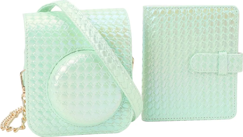 Set Custodia Mini 12 Verde + Mini Album Foto | Accessorio Instax Must-Have