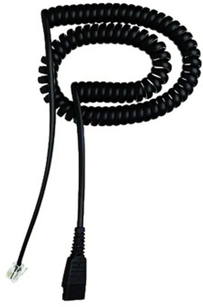 Câble de Connexion QD Jabra pour Téléphone Fixe - Cordon Spiralé 2m