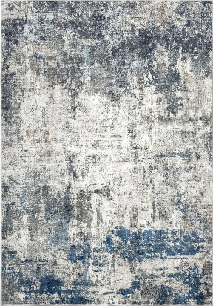 Tapis Posh 303 Blue 80 x 150 cm - Tapis de Salon Design Bleu Moderne