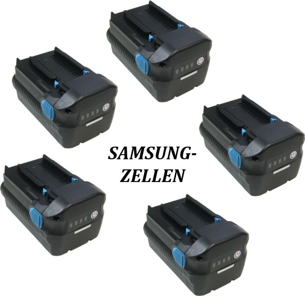 5x Trade-Shop Premium Li-Ion Akku, 36V / 7500mAh kompatibel mit Hilti VC20-UL, VC20-UM, VC40-UL, VC40-UM, WSC7.25, WSC70, WSR36, WSR36-A / Bohrhammer