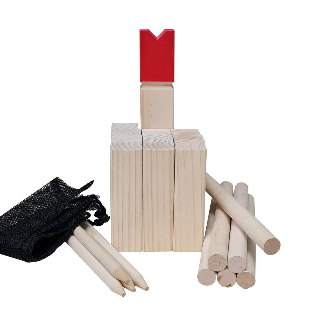 Kubb Spiel Holz Outdoor Wurfspiel mit Tragetasche