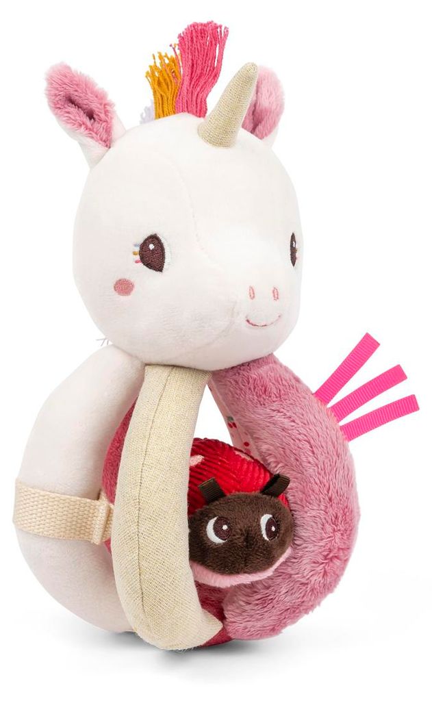 Lilliputiens Greifrassel Einhorn Lena sensorisches Babyspielzeug