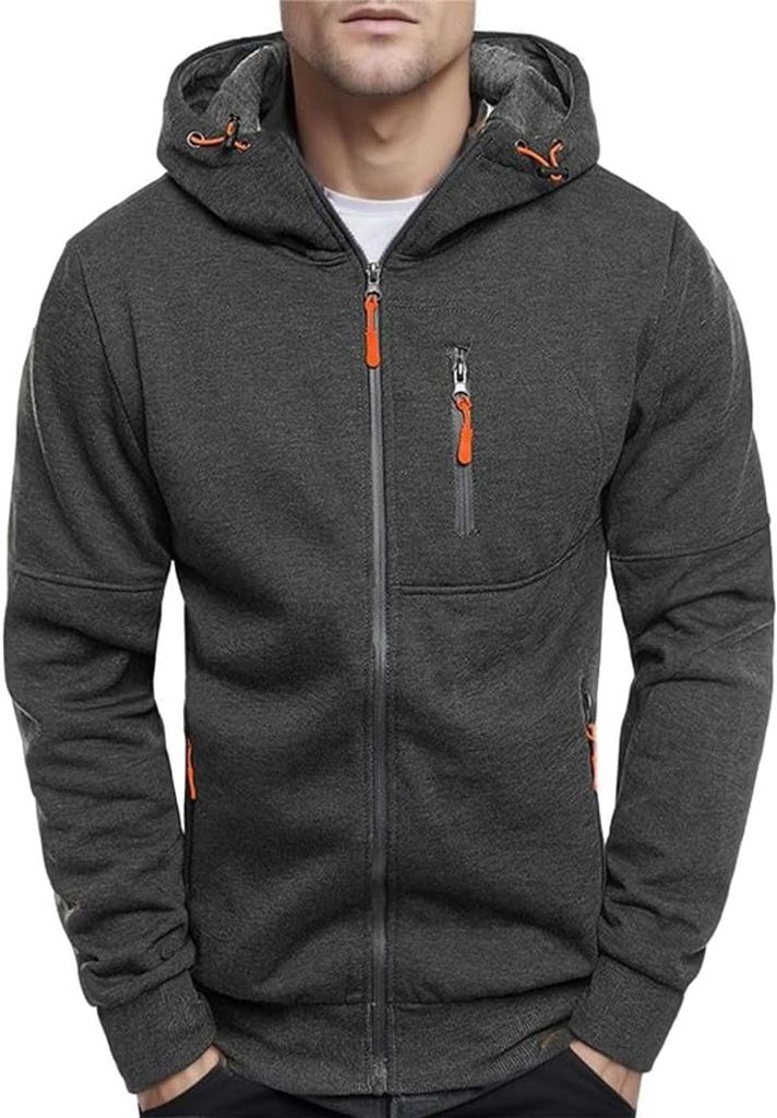 Pánsky Slim Fit Cardigan s mikinou na zips s kapucňou Obrázok produktu 