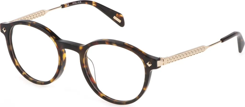 Police VPLG27 0909 Lunettes de vue Écaille Avana Classica Lucida 49mm