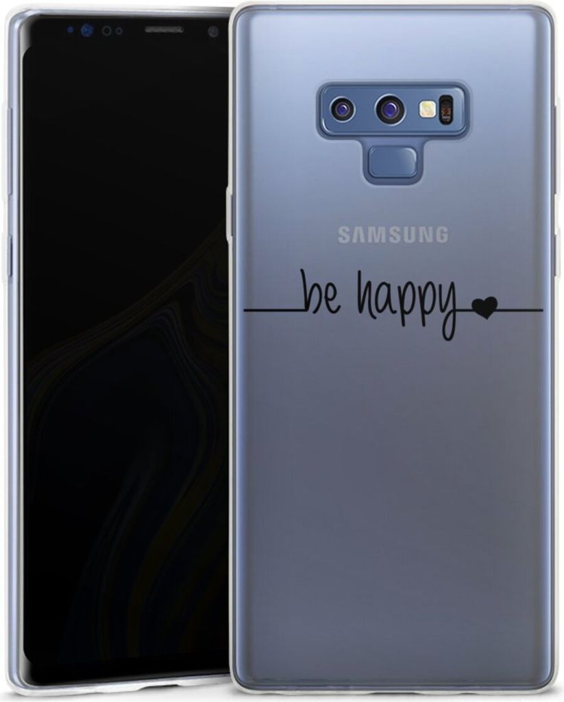 DeinDesign Slim Hülle für Samsung Galaxy Note 9 Silikon Case Ultra Dünn Handyhülle Glück Statement Motiv ohne Hintergrund