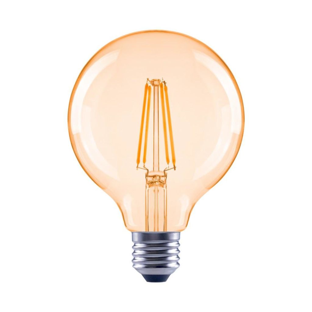 LED-Filament, E27, 680lm ersetzt 52W, Globelampe, G95, Amber, Warmweiß (00112820)