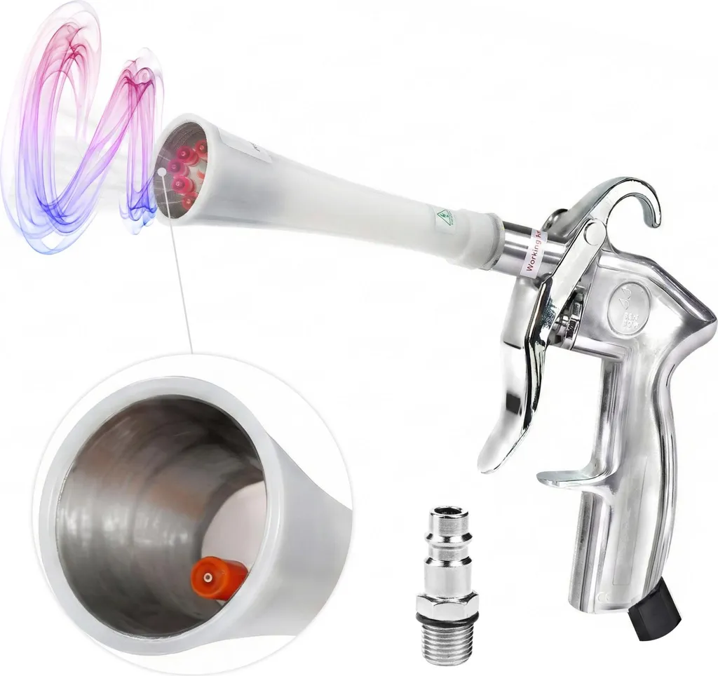 Pistola BenBow Pulizia Interni Auto - Effetto Tornado Acciaio Inox